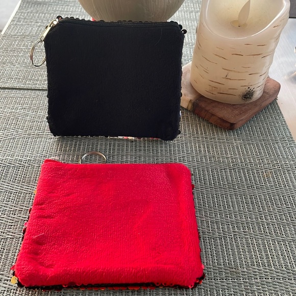 #7P Small Sequined Star Pouch Keychain - Picture 5 of 8